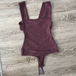free people purple cutout bodysuit XS